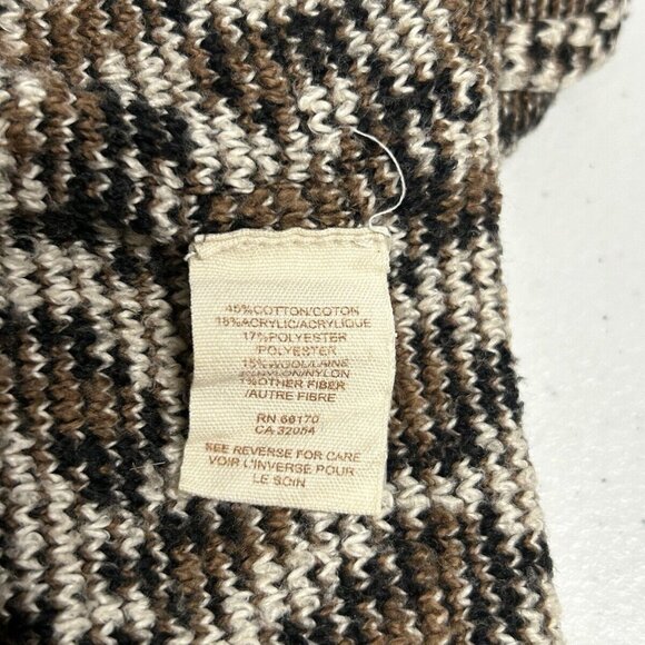 Free People Animal Print Wool Blend 5 Button Front Knit Long Cardigan Sweater L - Picture 6 of 10